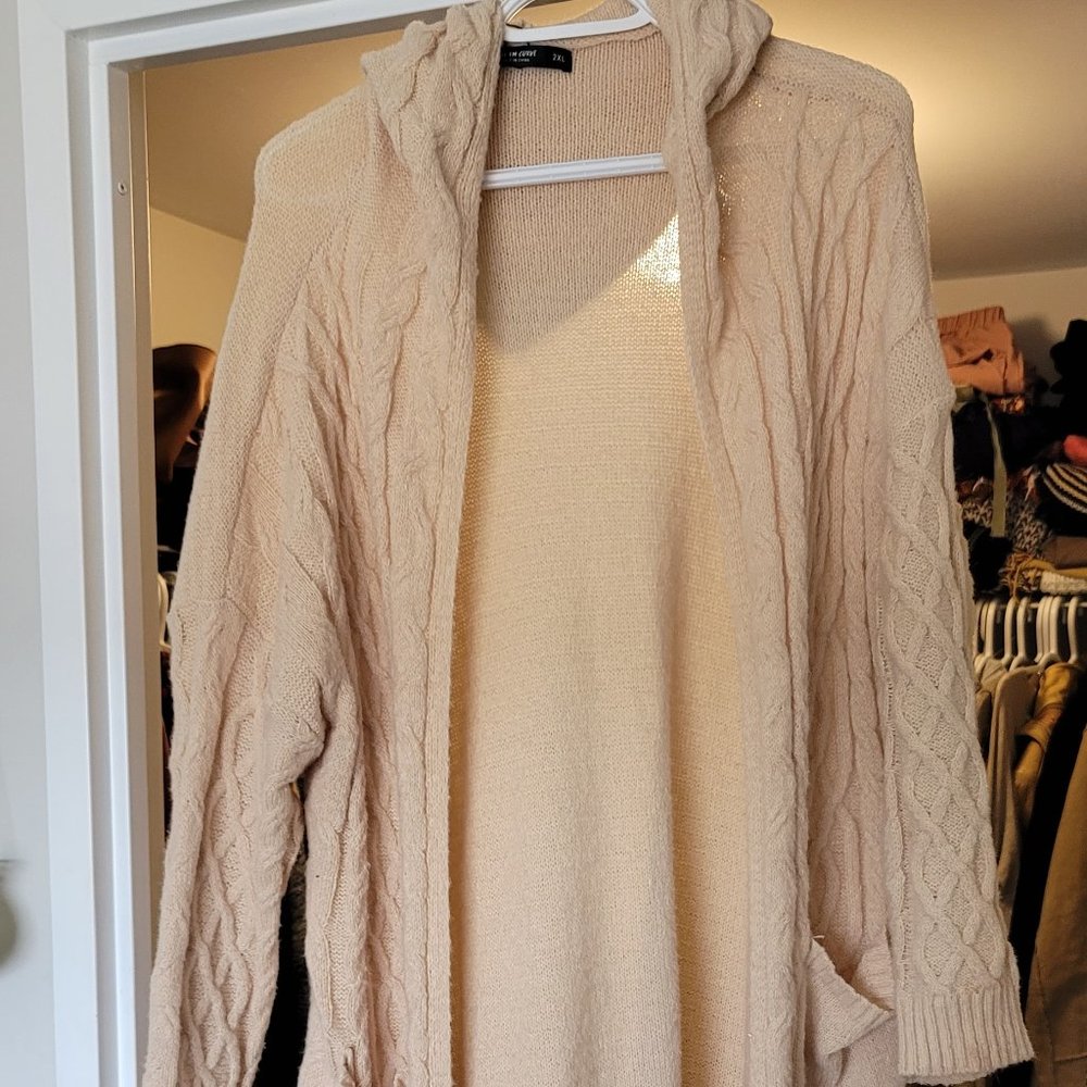 Waffle knit sweater